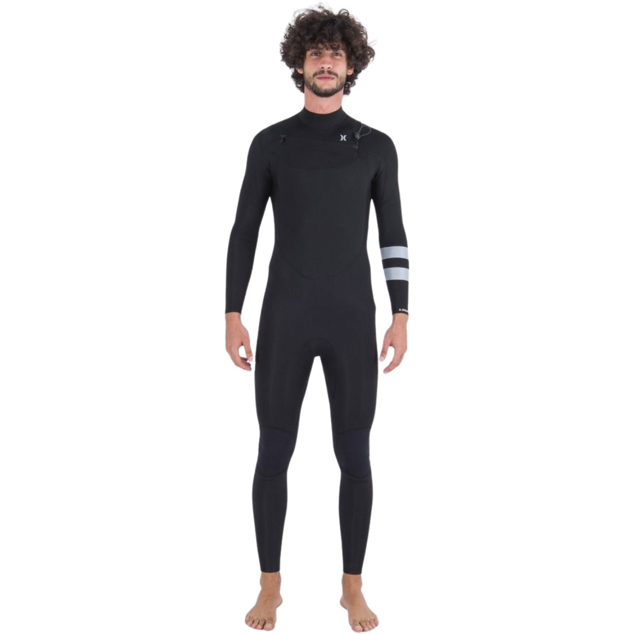 2024 Hurley Männer Advant 3/2mm Brustreißverschluss Neoprenanzug MFS0013302 - Black